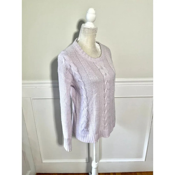 Banana Republic Lavender Cable Sweater S - Picture 3 of 5